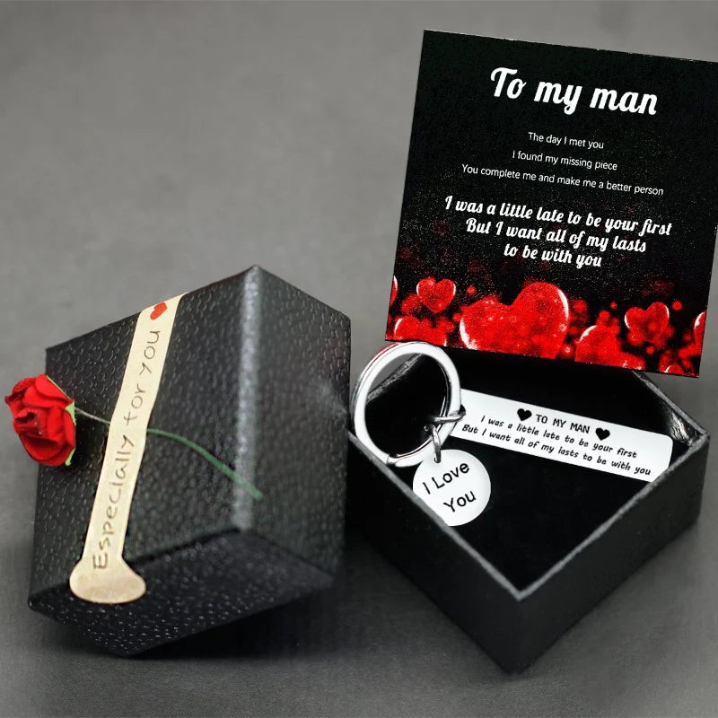 For Love - To My Man, I Want All Of My Last To Be With You Keychain