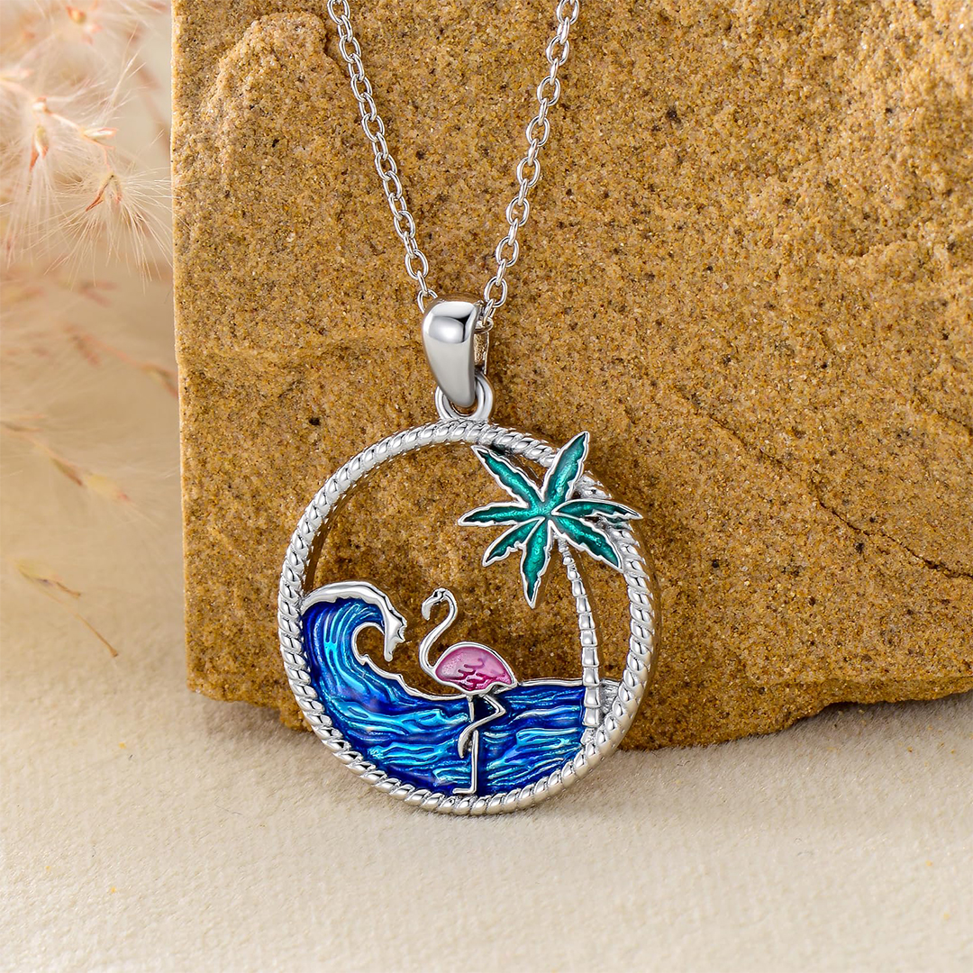 I Was Born To Stand Out Flamingo Necklace