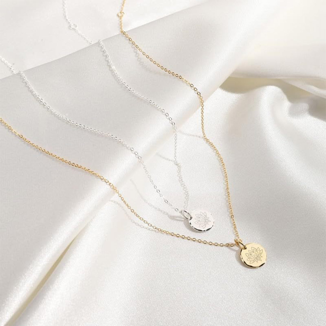 Fuck It and Begin Again Round Lotus Necklace