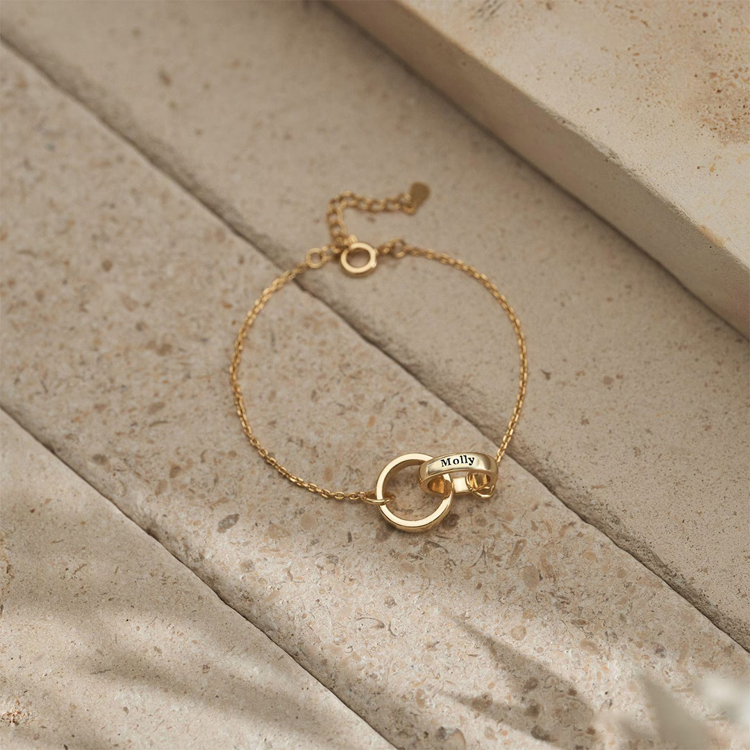 For Mother & Daughter-Personalized Circle Name Bracelet