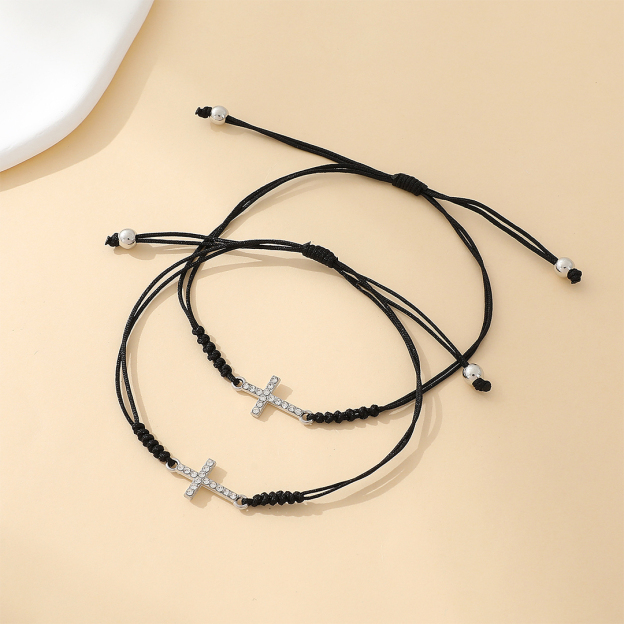 For Friend - Sisters In Christ Are Sisters For Life Cross Bracelet