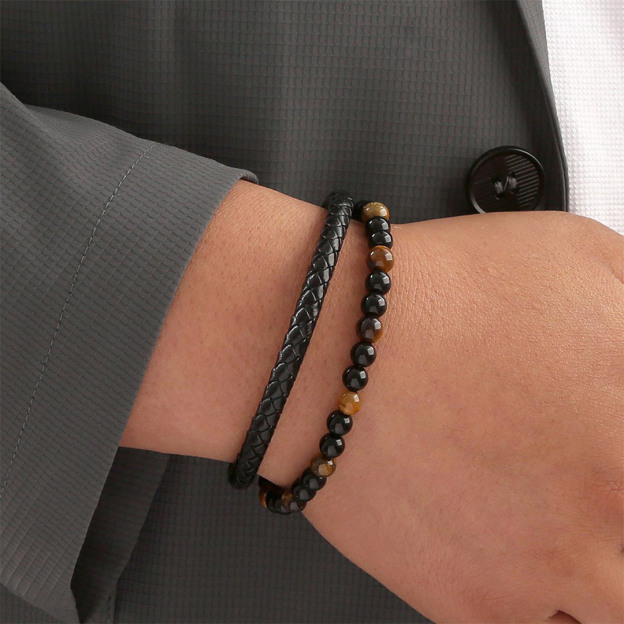 For Son - I'm Always With You Tiger Eye Protection Beaded Bracelet