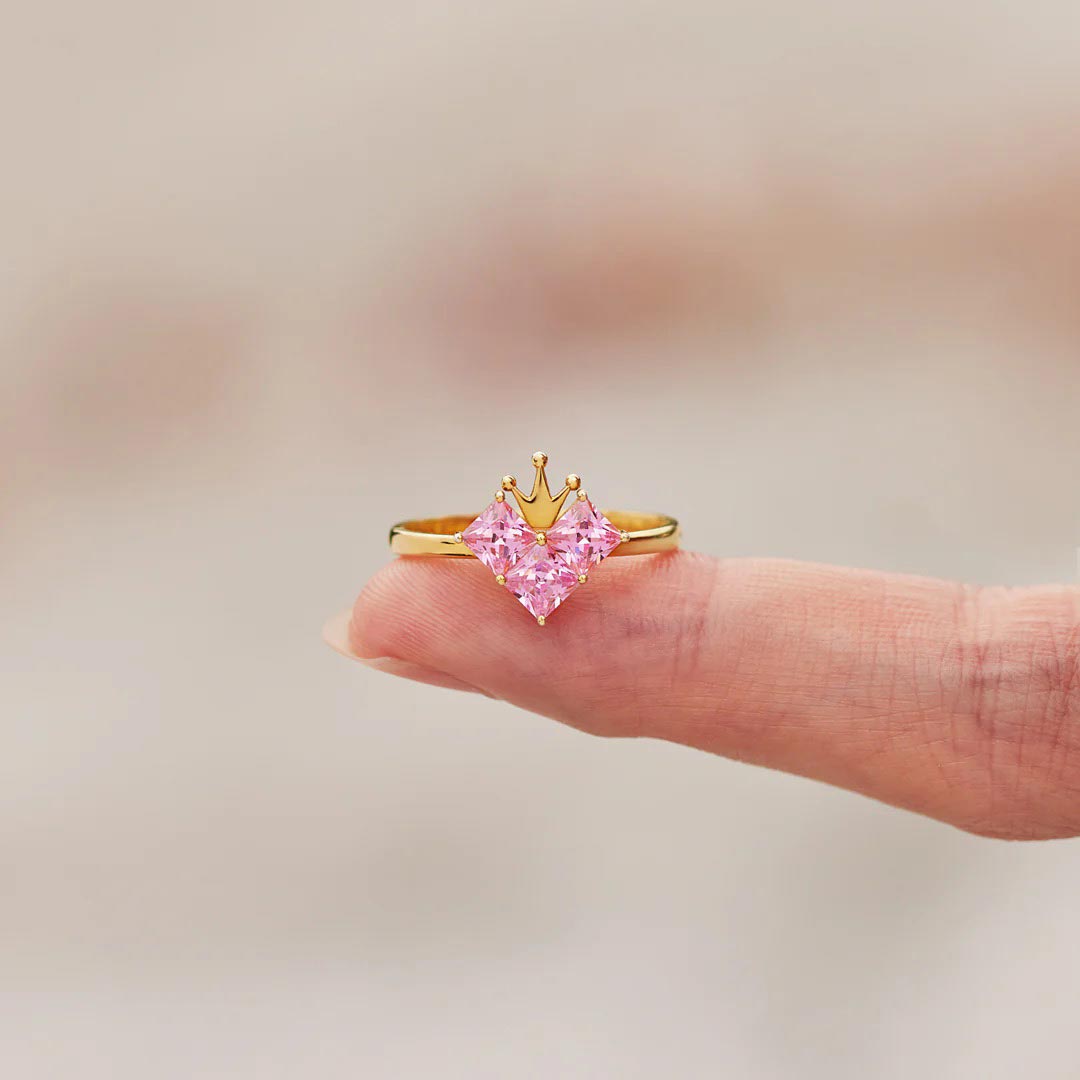 For Daughter-Brave Heart Crown Ring