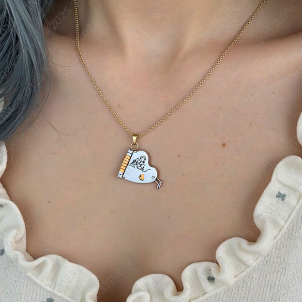 For Granddaughter - The Most Beautiful Chapter Heart Book Necklace