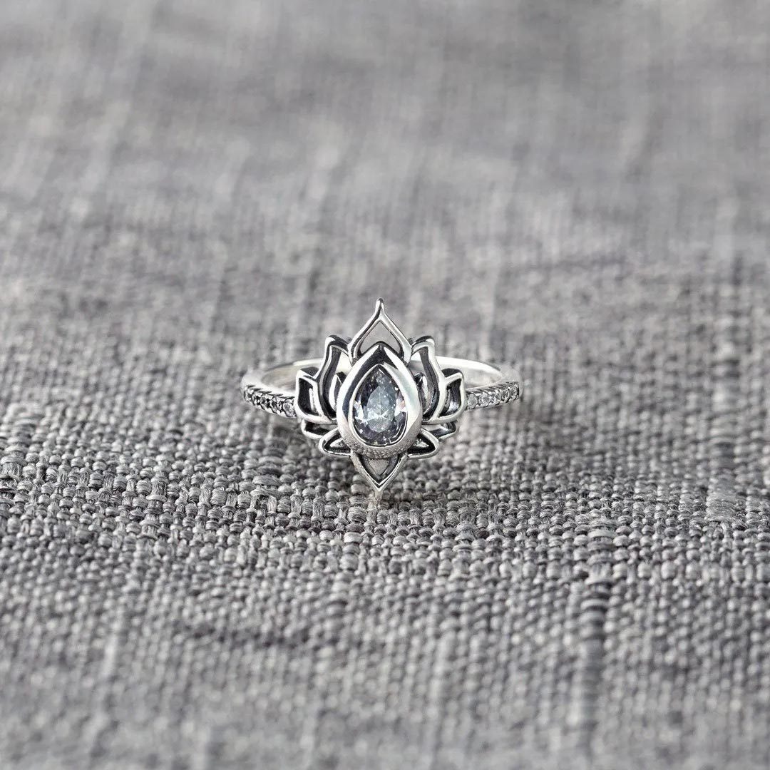 Just breathe  Lotus Ring