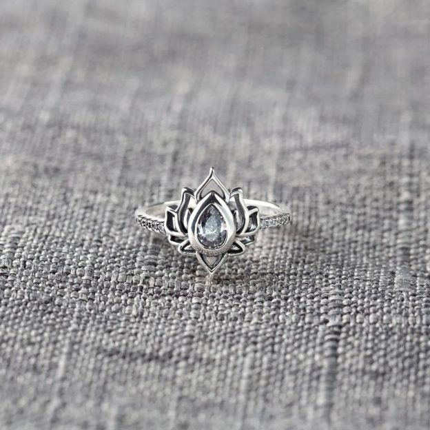 Just breathe  Lotus Ring