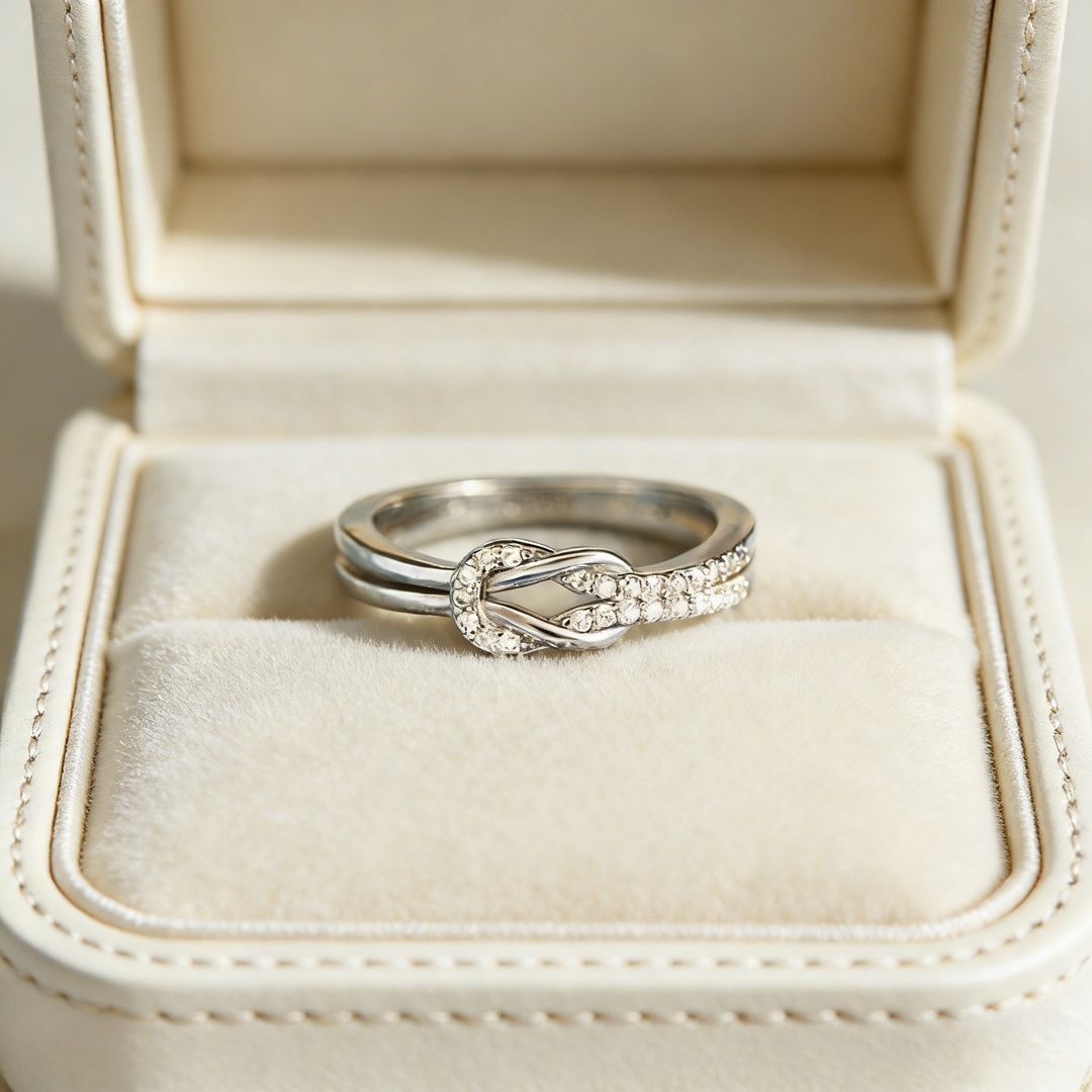 For My Granddaughter - I'll Always Be With You Love Knot Ring