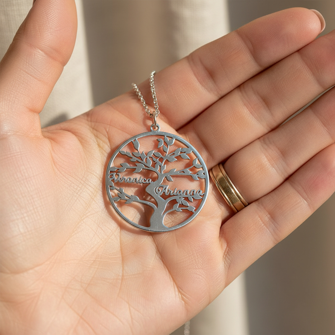 For Mom - The Family Root Customized 1-10 Names Family Tree Necklace