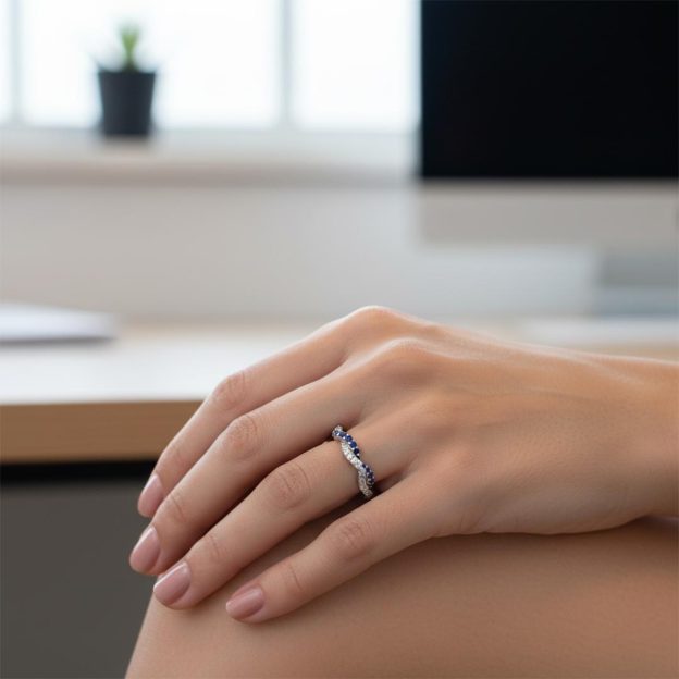 For Mother Custom Birthstone Mother Daughter Twist Ring