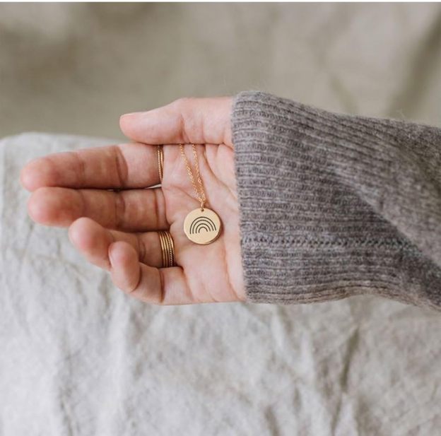 Rainbow Circle Necklace