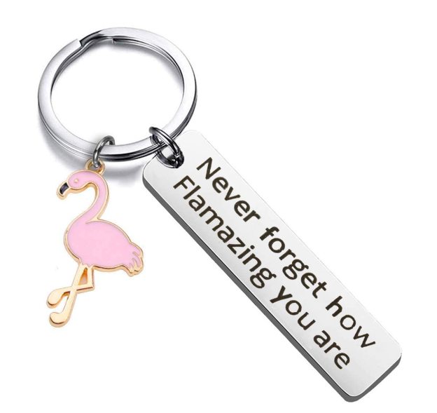 Never Forget How Flamazing You Are Flamingo Keychain