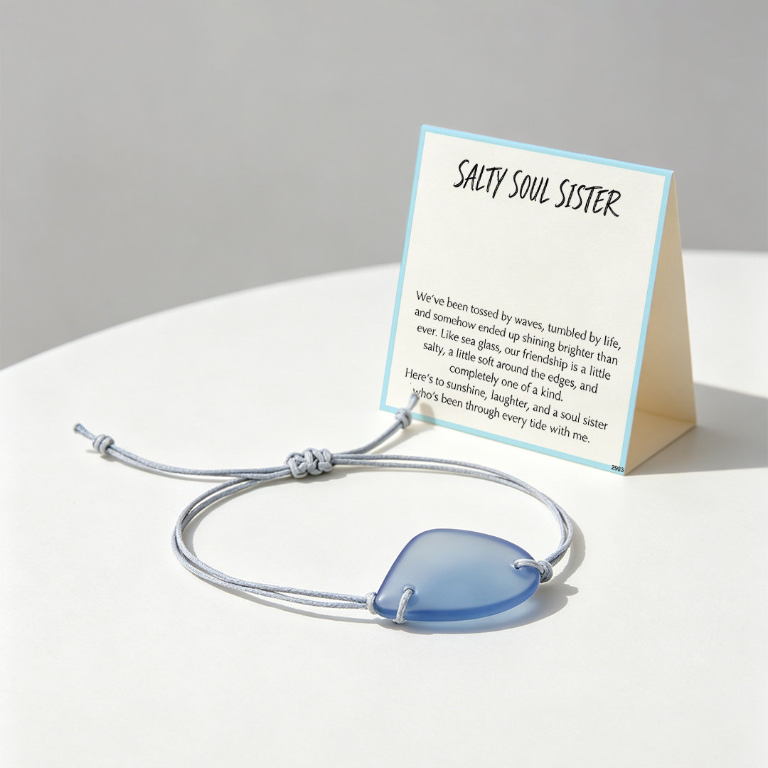 Salty Soul Sister Sea Glass Set Bracelet