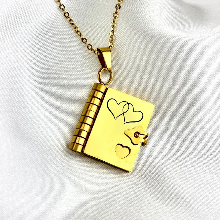 For Love - My Girlfriend Book Necklace
