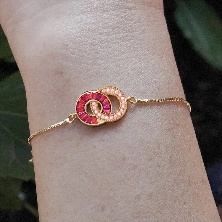 For Granddaughter-Customized Birthstones Circle Bracelet
