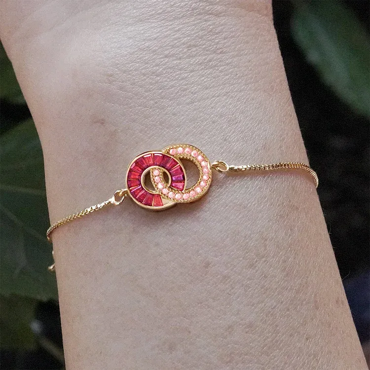 For Granddaughter-Customized Birthstones Circle Bracelet