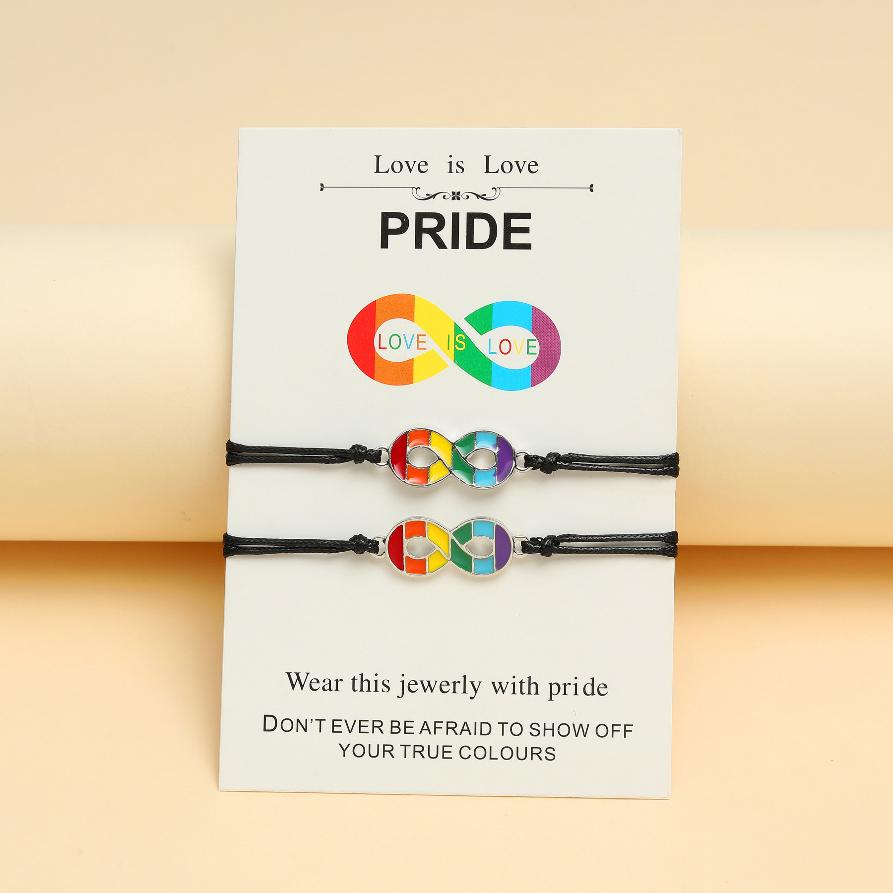 Infinity Love Rainbow Card Bracelet