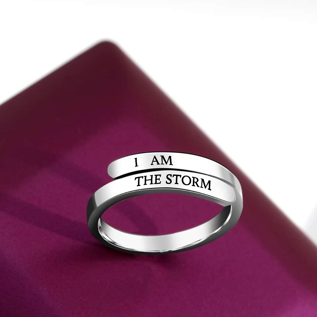 For Daughter - S925 "I AM THE STORM" Adjustable Ring