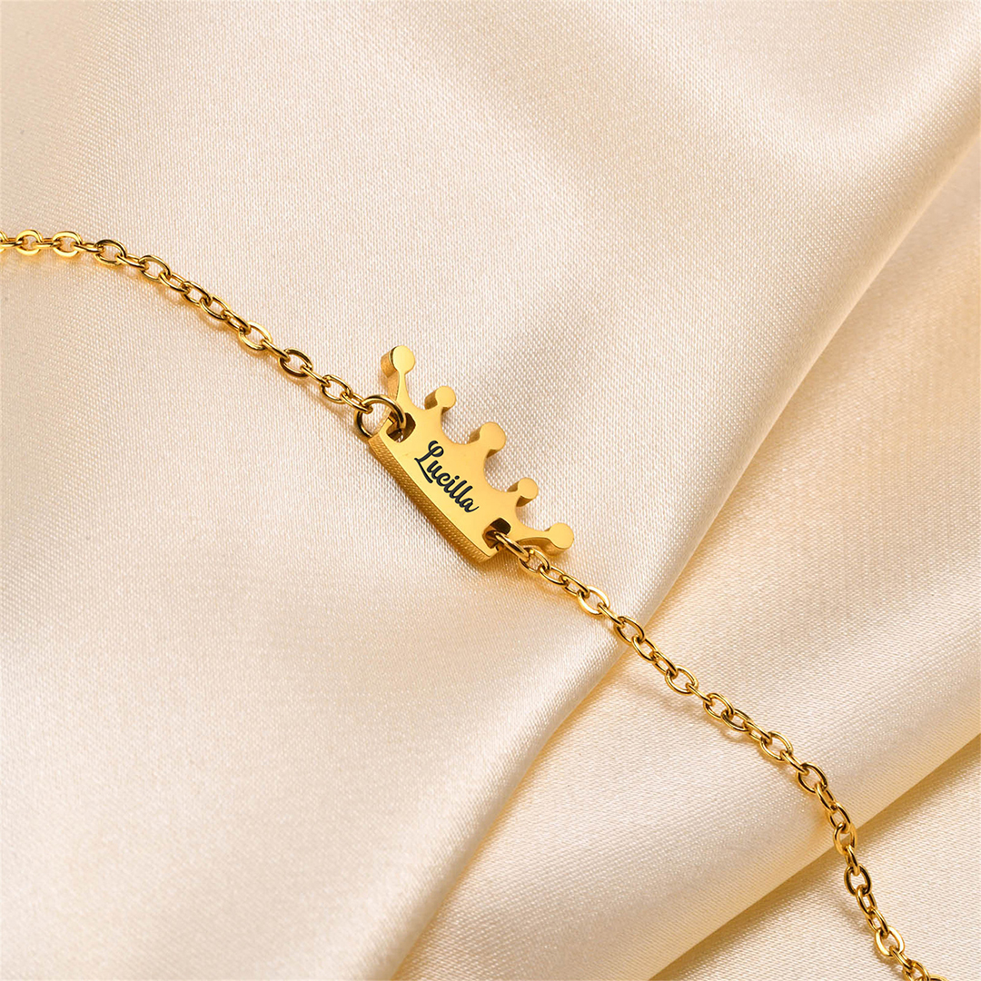 Custom Name Crown Bracelet
