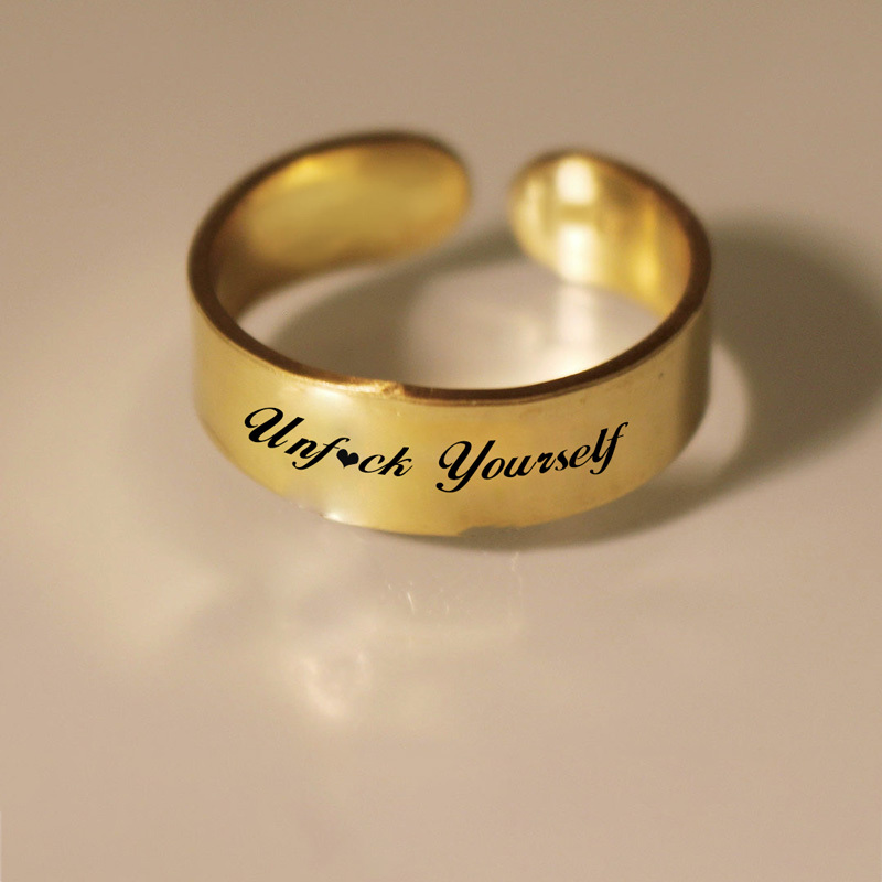 Unf❤️ck Yourself Wid Band Ring