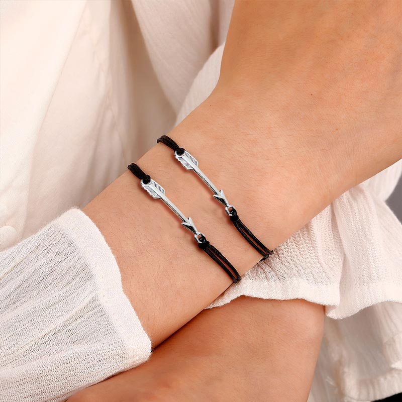 For Friend - Our Friendship Means The World To Me Arrow Braided Bracelet
