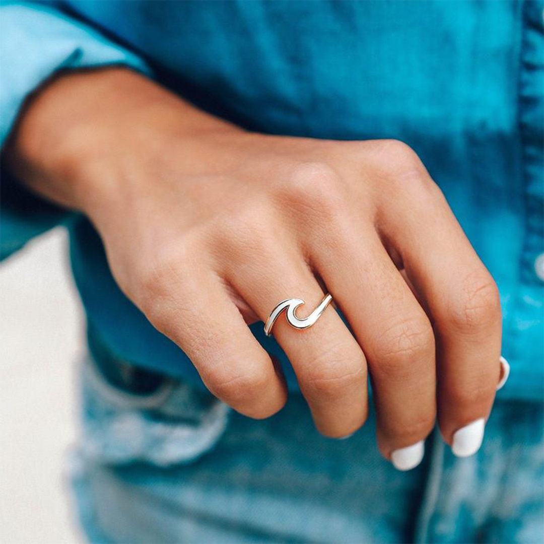 For Daughter - S925 Pick Yourself Up Turquoise Wave Ring