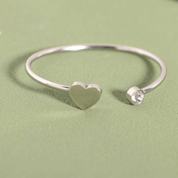 For Bonus Daughter - I Love You Heart-shaped Open Bracelet