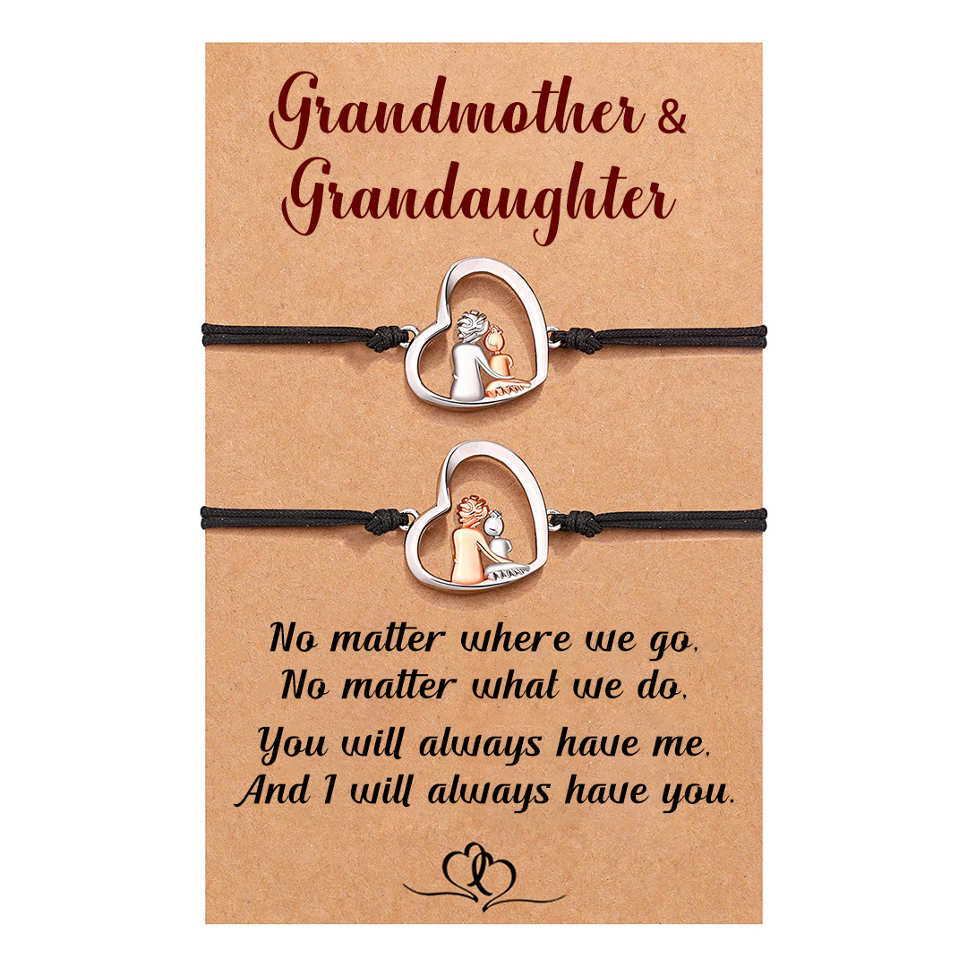 Aunt & Niece/ Grandmother & Grandaughter Heart bracelet