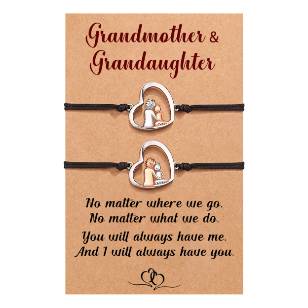 Aunt & Niece/ Grandmother & Grandaughter Heart bracelet