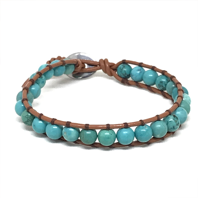 For Love - Her & His Blue And Pink Beads Matching Bracelets