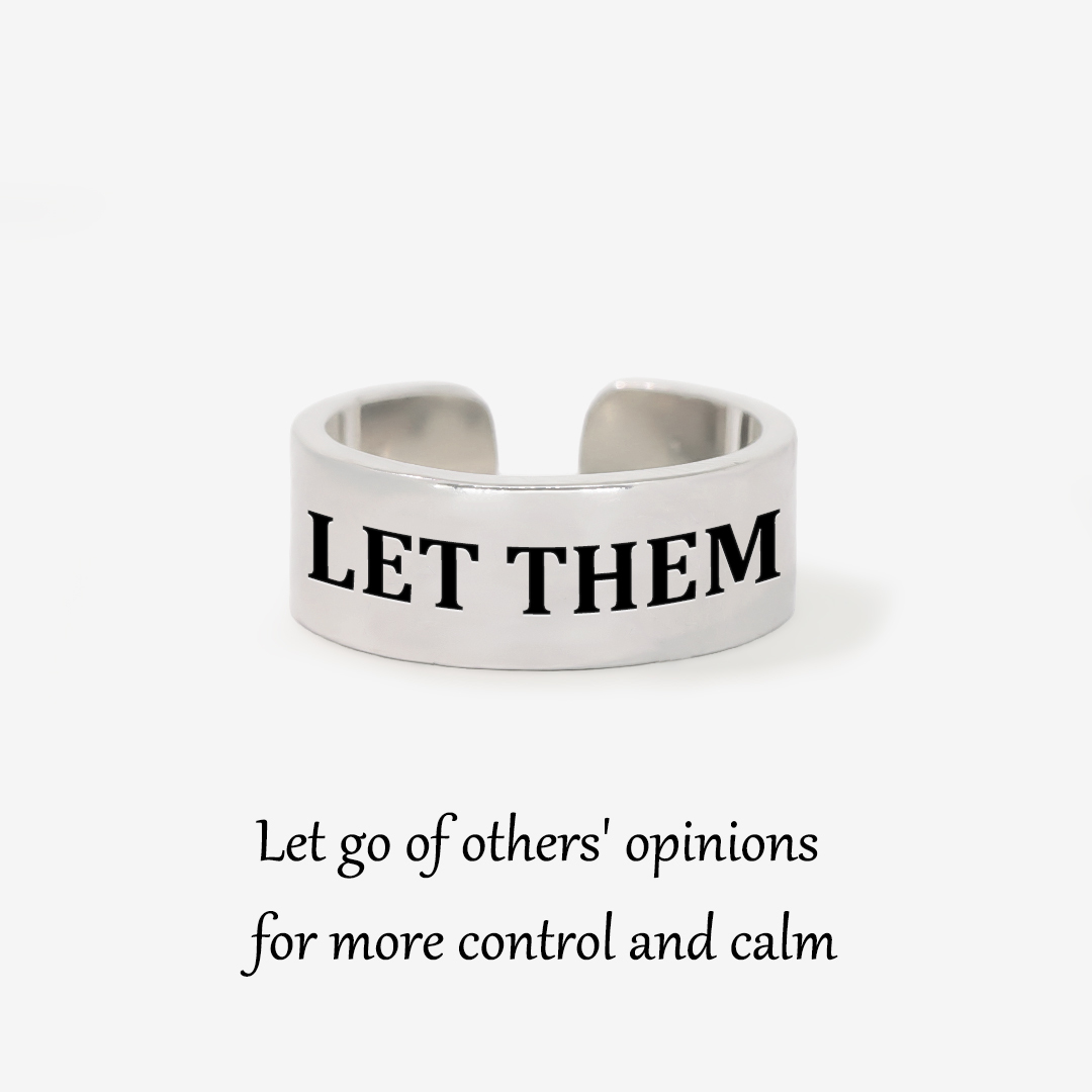 S925 Let Them Wide Band Ring