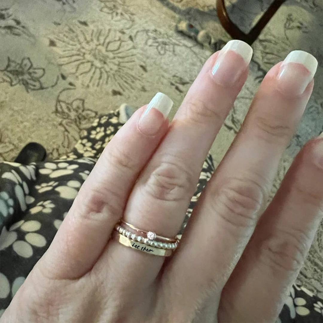 Let Them Stacked Ring - 3 Rings Set