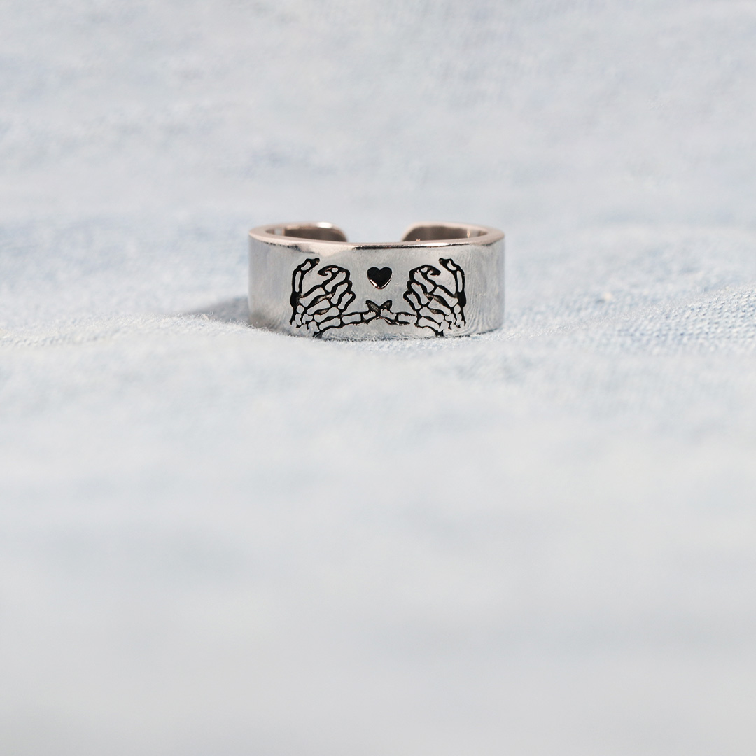 For Friend - S925 You Are My Ride or Die Skeleton Pinky Promise Ring 