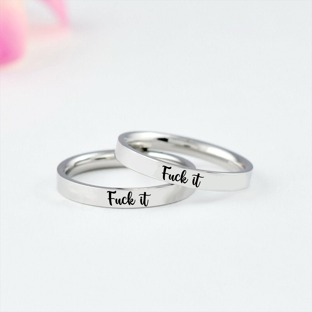 S925 Fuck It Circle Ring 