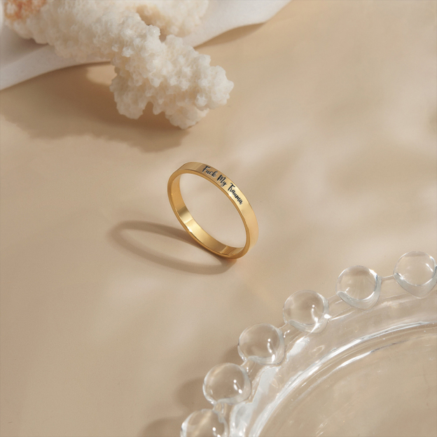 S925 Fuck My Trauma Circle Ring 