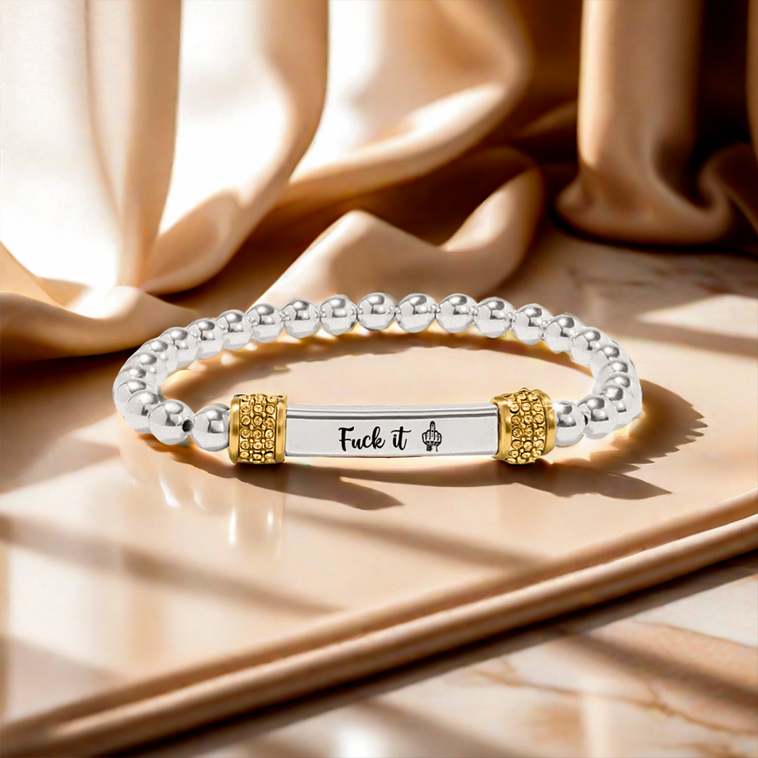 Fuck It Dainty diamond bead Bracelet
