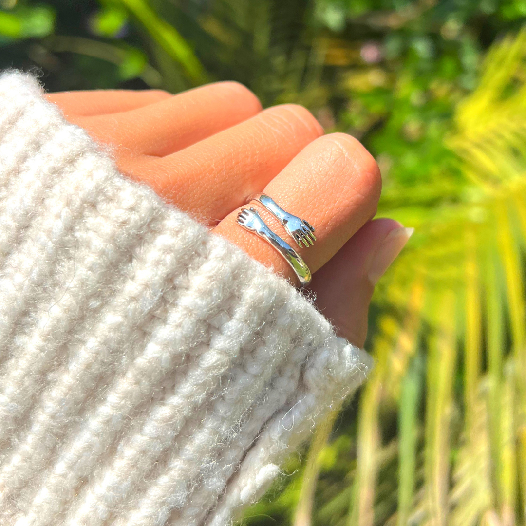 For Memorial - S925 Hug From Heaven Custom Hug Ring