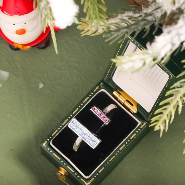 For Mother/Daughter -Thick and Thin Customized Birthstones Ring