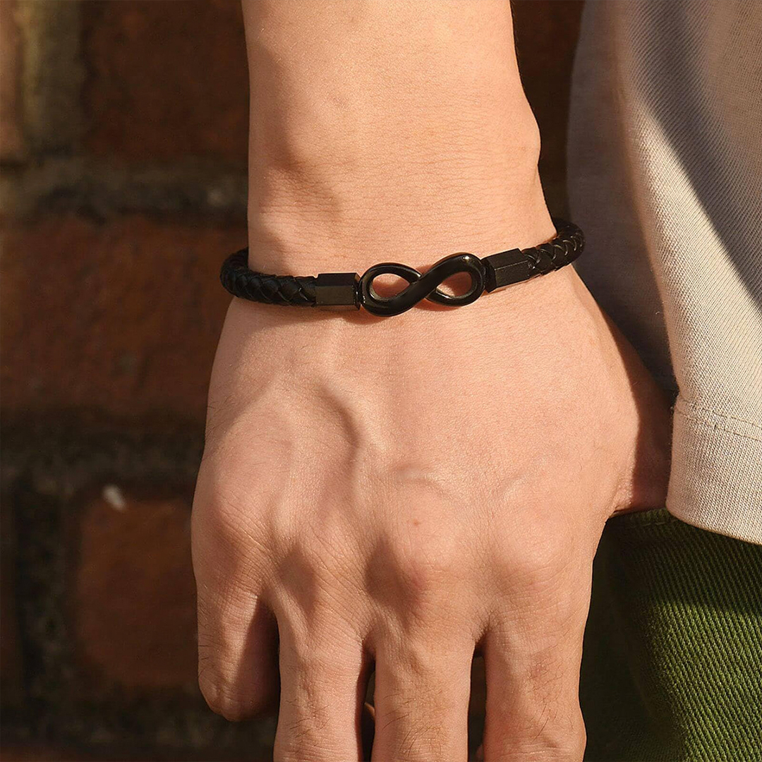 For Son - You Are Braver Infinity Braided Bracelet
