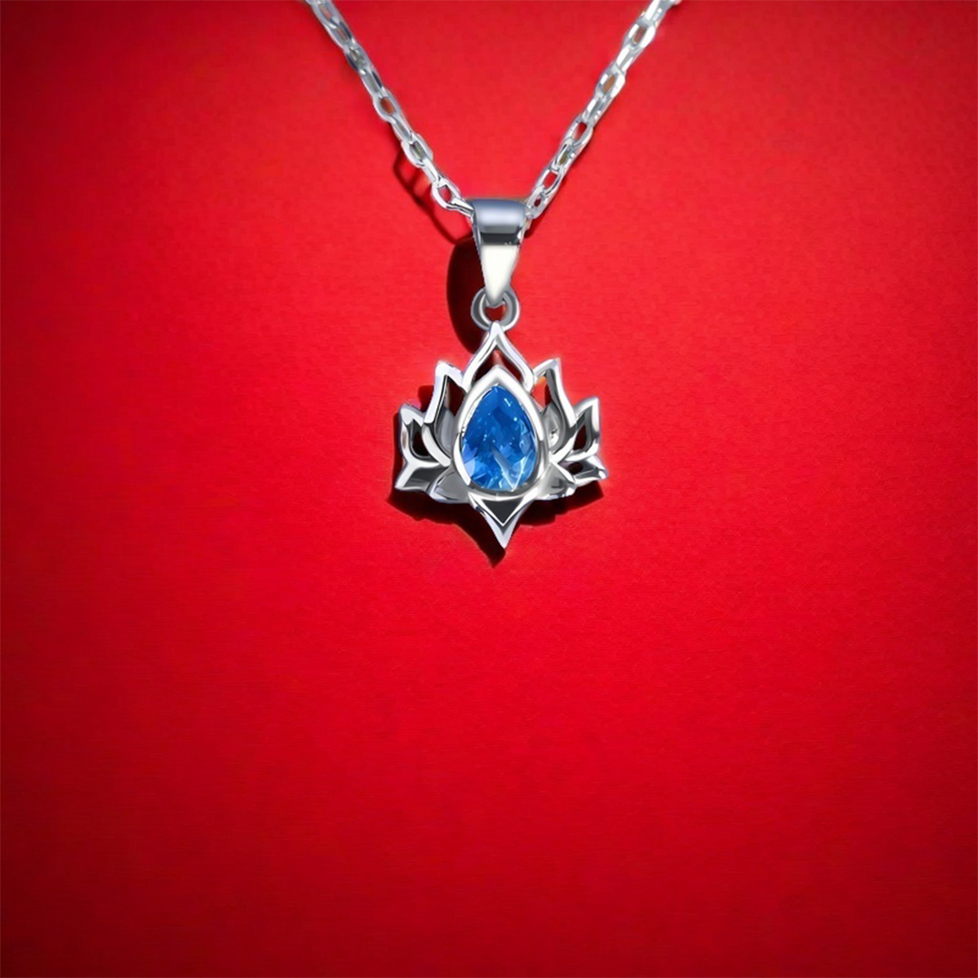 Rebirth crystal lotus necklace