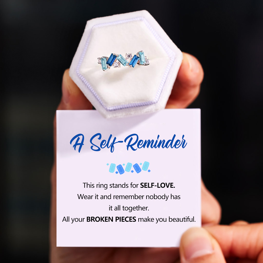 Broken Pieces Blue Sparkle Diamond Ring