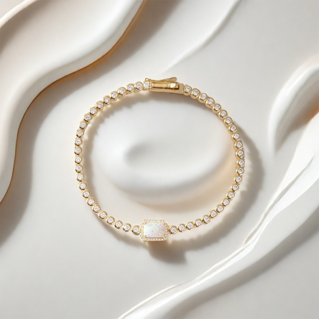 Self Love I'm choosing my peace Opal Stone Bracelet