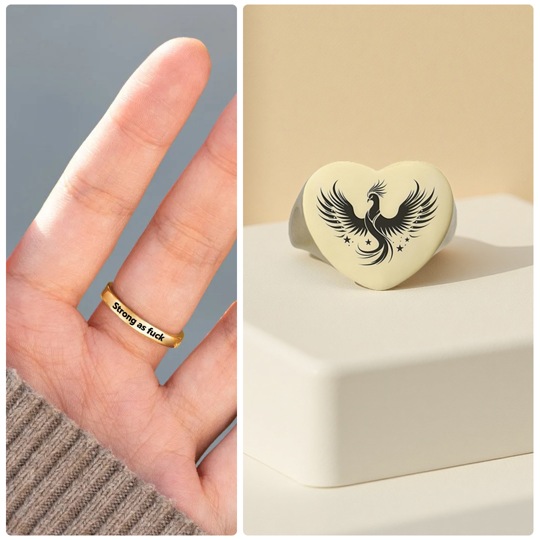 Phoenix rising from ashes Ring