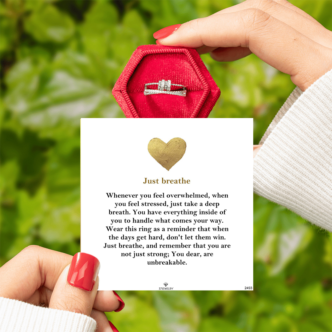 Just breathe Fidget Ring