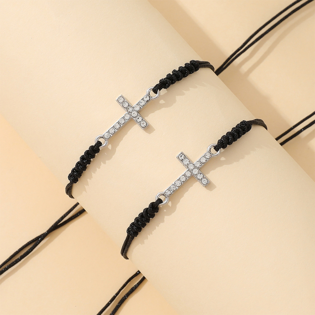 For Friend - Sisters In Christ Are Sisters For Life Cross Bracelet