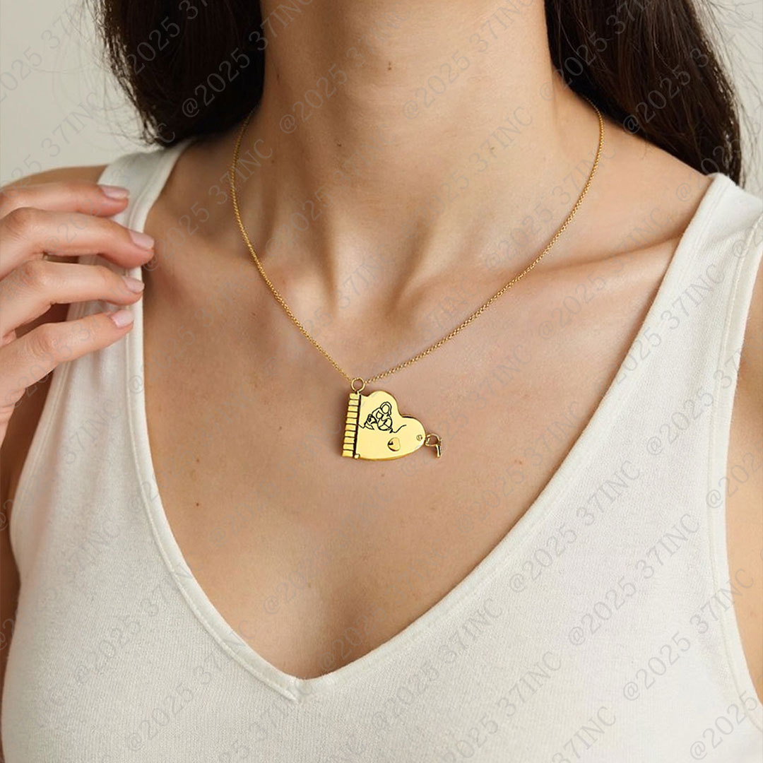 For Granddaughter - The Most Beautiful Chapter Heart Book Necklace