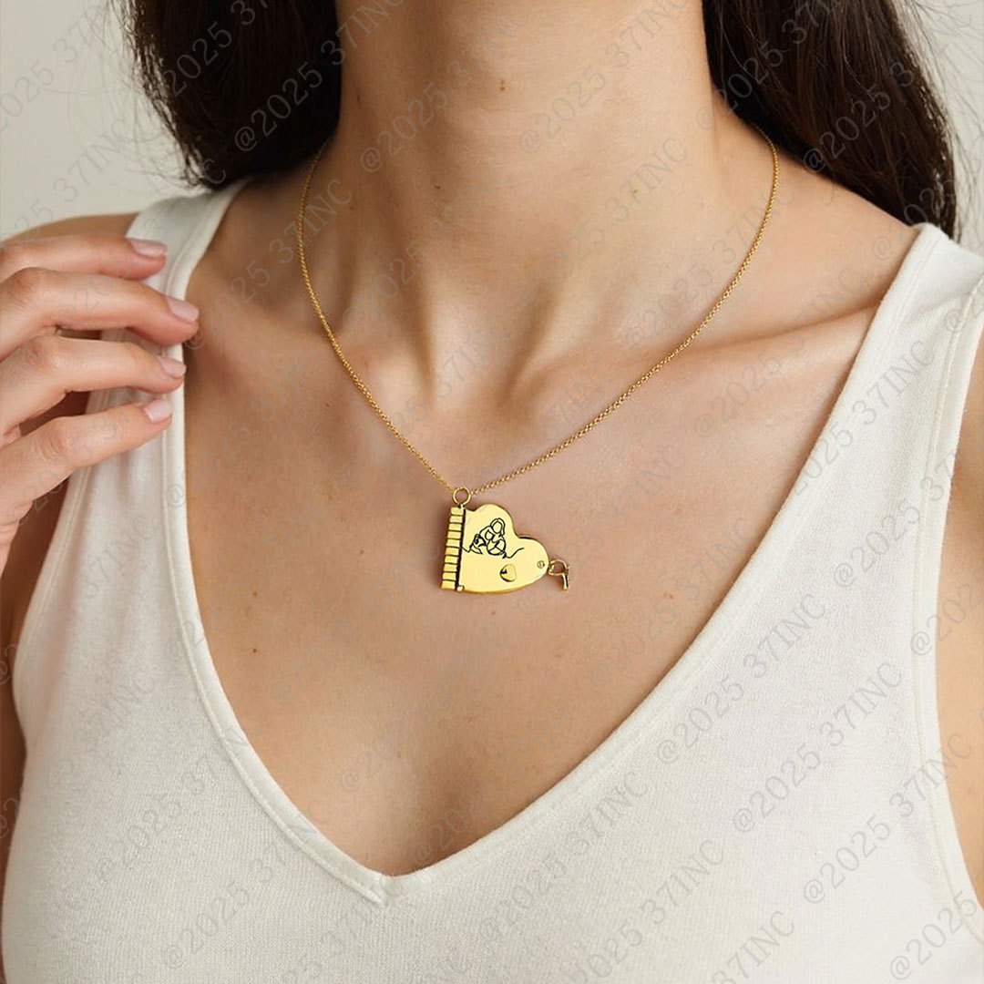 For Granddaughter - The Most Beautiful Chapter Heart Book Necklace