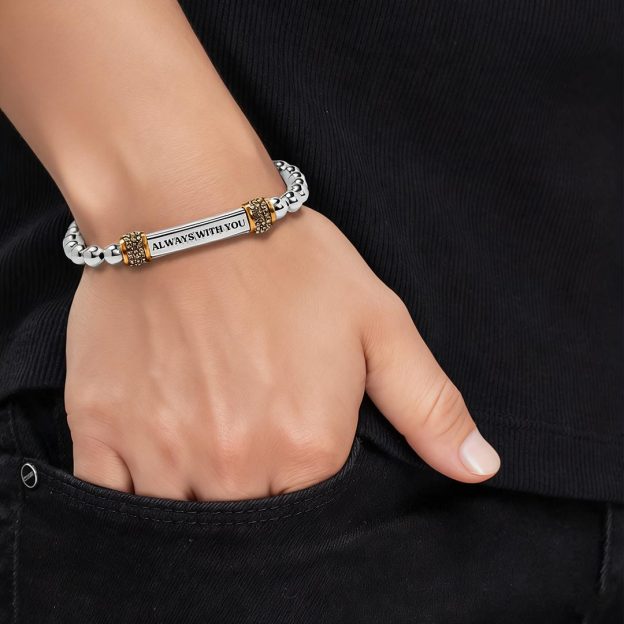 For Granddaughter-Always With You Dainty diamond bead Bracelet