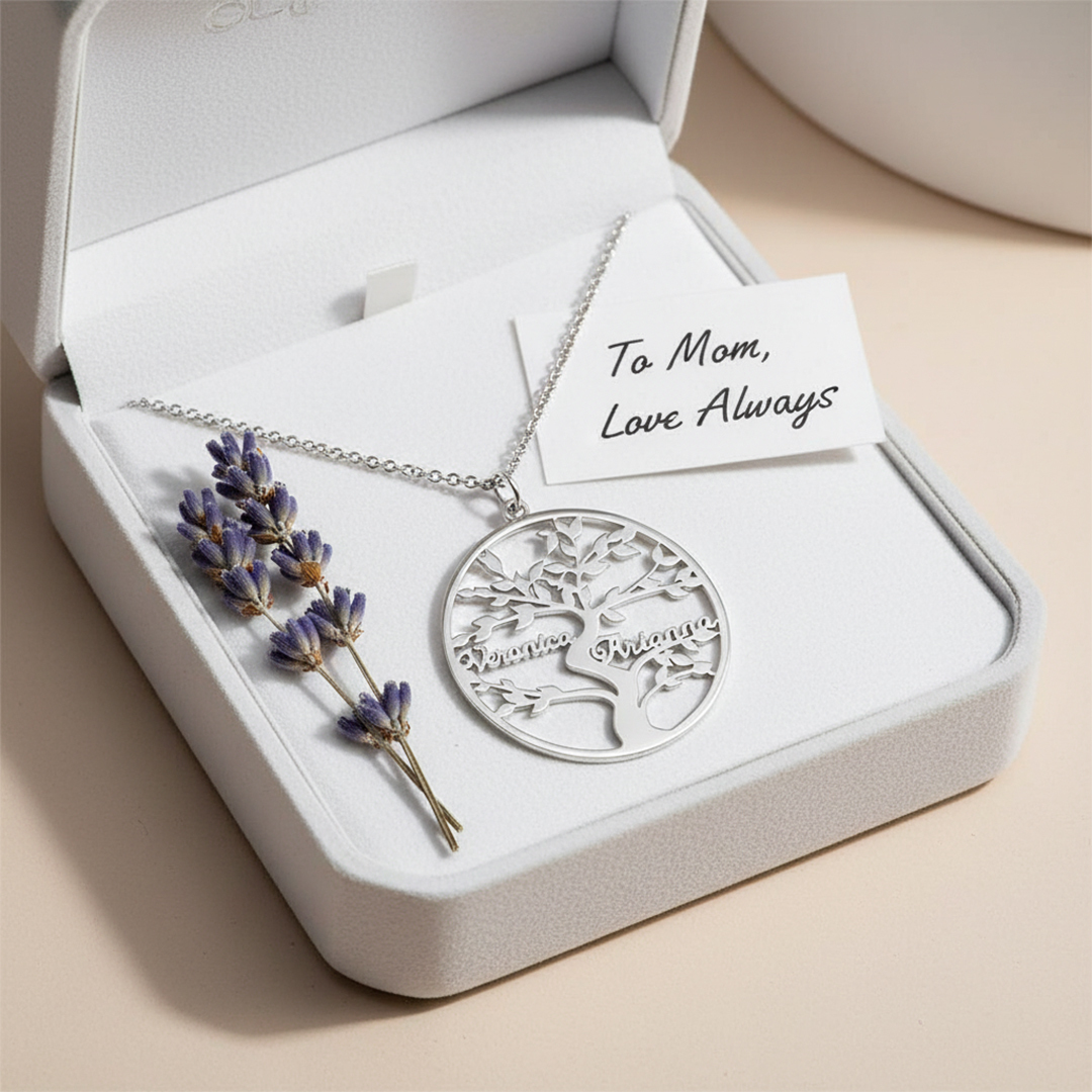 For Mom - The Family Root Customized 1-10 Names Family Tree Necklace