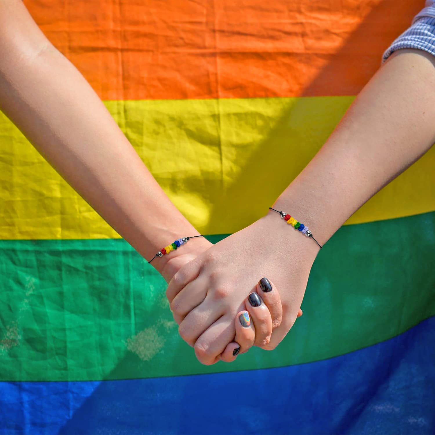 LGBTQ Rainbow Braided Knot Bracelet
