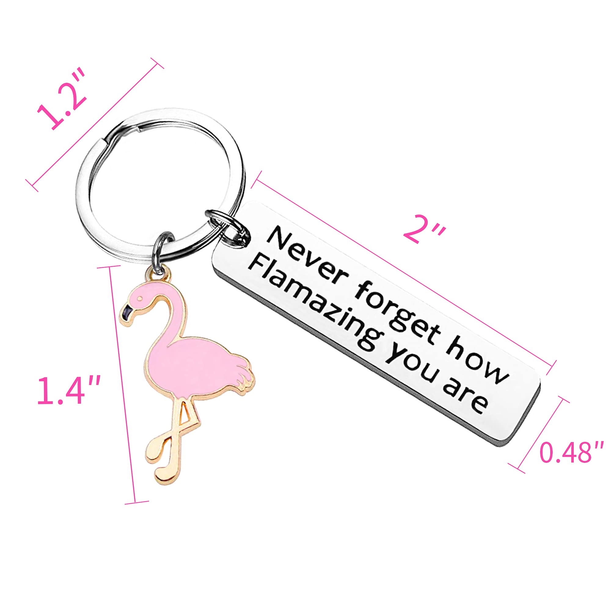 Never Forget How Flamazing You Are Flamingo Keychain